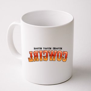 Rootin Tootin Shootin Reverse Cowgirl Western Logo Coffee Mug