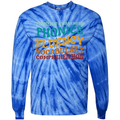 Reading Teacher Science Of Reading Phonics Gift Tie-Dye Long Sleeve Shirt