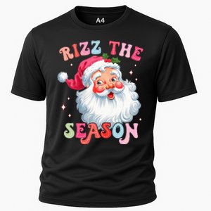 Rizz The Season Funny Christmas Santa Claus Rizzler Cooling Performance Crew T-Shirt