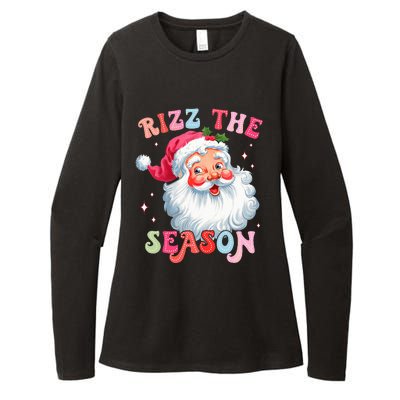 Rizz The Season Funny Christmas Santa Claus Rizzler Womens CVC Long Sleeve Shirt