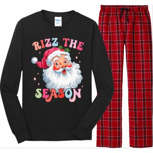 Rizz The Season Funny Christmas Santa Claus Rizzler Long Sleeve Pajama Set