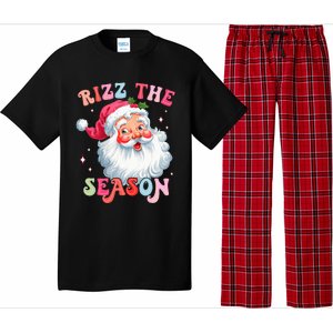 Rizz The Season Funny Christmas Santa Claus Rizzler Pajama Set