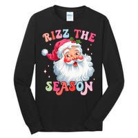 Rizz The Season Funny Christmas Santa Claus Rizzler Tall Long Sleeve T-Shirt