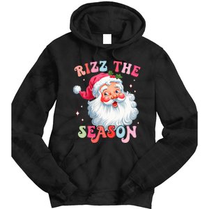 Rizz The Season Funny Christmas Santa Claus Rizzler Tie Dye Hoodie