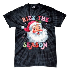 Rizz The Season Funny Christmas Santa Claus Rizzler Tie-Dye T-Shirt