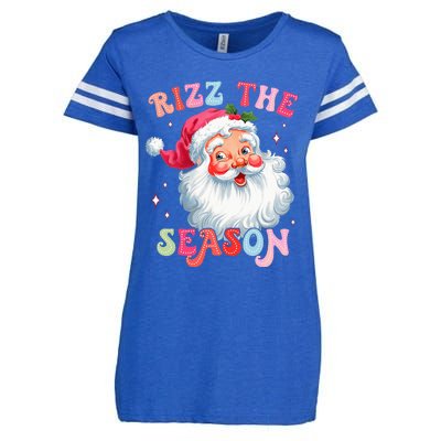 Rizz The Season Funny Christmas Santa Claus Rizzler Enza Ladies Jersey Football T-Shirt