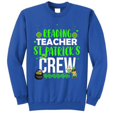 Reading Teacher St Patrick's Crew Funny Matching Costume Gift Sweatshirt