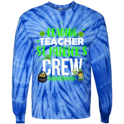 Reading Teacher St Patrick's Crew Funny Matching Costume Gift Tie-Dye Long Sleeve Shirt