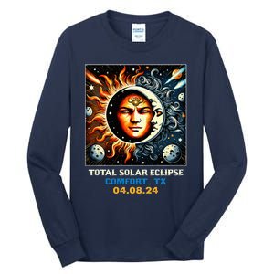 Retro Total Solar Eclipse Comfort Texas Tall Long Sleeve T-Shirt