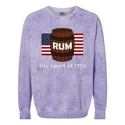 Rum Traveler Spirit Of 1776 4th Of July Celebration Colorblast Crewneck Sweatshirt