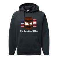 Rum Traveler Spirit Of 1776 4th Of July Celebration Performance Fleece Hoodie