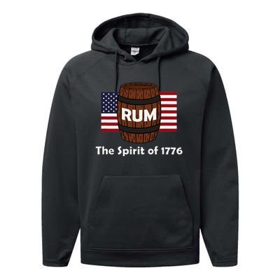 Rum Traveler Spirit Of 1776 4th Of July Celebration Performance Fleece Hoodie