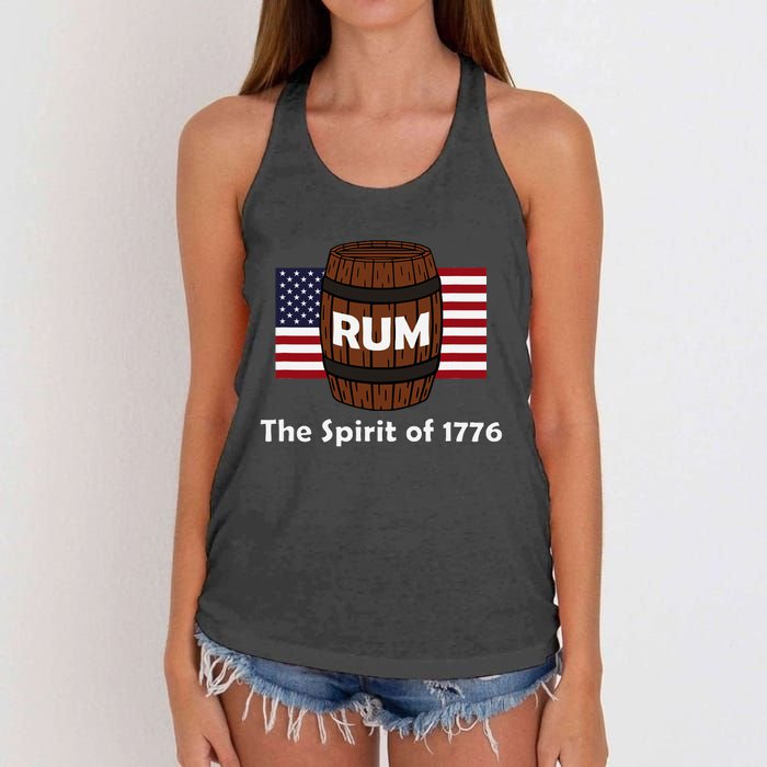 Rum Traveler Spirit Of 1776 4th Of July Celebration Women's Knotted Racerback Tank