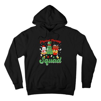 Retro Therapy Squad Christmas Tree Snowman Coffee Latte Hoodie