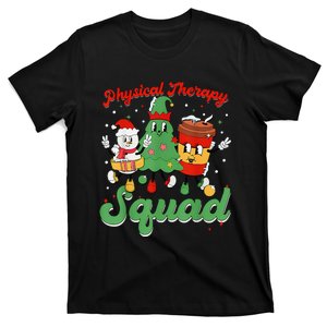 Retro Therapy Squad Christmas Tree Snowman Coffee Latte T-Shirt