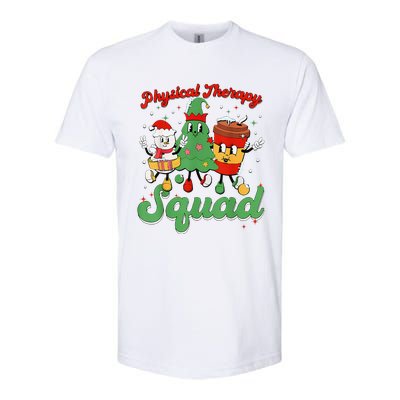 Retro Therapy Squad Christmas Tree Snowman Coffee Latte Softstyle CVC T-Shirt