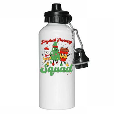 Retro Therapy Squad Christmas Tree Snowman Coffee Latte Aluminum Water Bottle