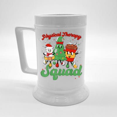 Retro Therapy Squad Christmas Tree Snowman Coffee Latte Beer Stein