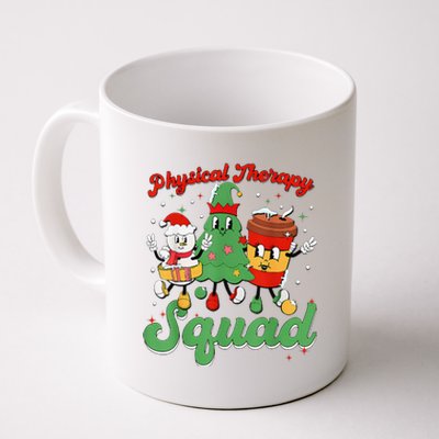 Retro Therapy Squad Christmas Tree Snowman Coffee Latte Coffee Mug