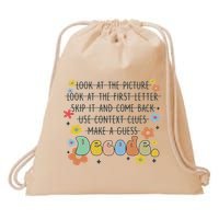 Reading Teacher Science Of Reading Literacy Groovy Decode Drawstring Bag