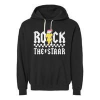 Rock The Staar Motivational Testing Day For Teacher Student Garment-Dyed Fleece Hoodie