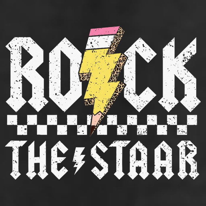Rock The Staar Motivational Testing Day For Teacher Student Garment-Dyed Fleece Hoodie