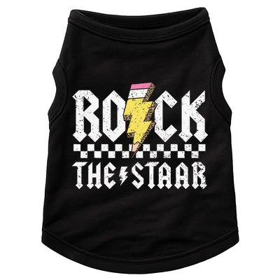Rock The Staar Motivational Testing Day For Teacher Student Doggie Tank