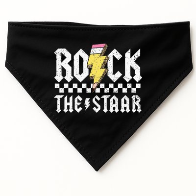 Rock The Staar Motivational Testing Day For Teacher Student USA-Made Doggie Bandana
