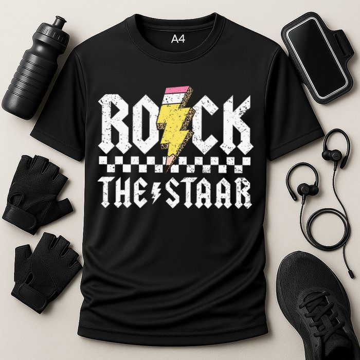 Rock The Staar Motivational Testing Day For Teacher Student Performance Shirt