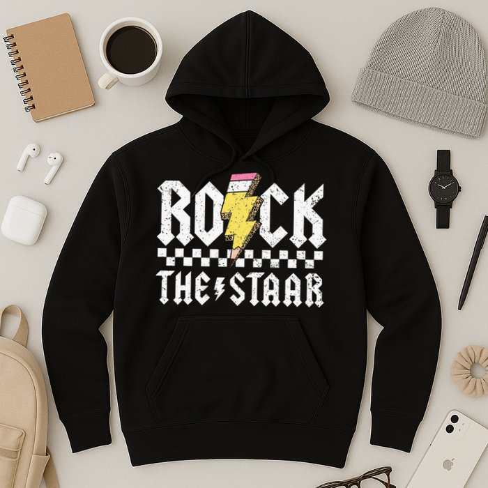 Rock The Staar Motivational Testing Day For Teacher Student Hoodie