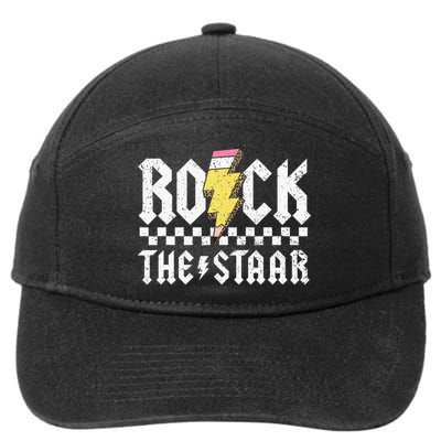 Rock The Staar Motivational Testing Day For Teacher Student 7-Panel Snapback Hat