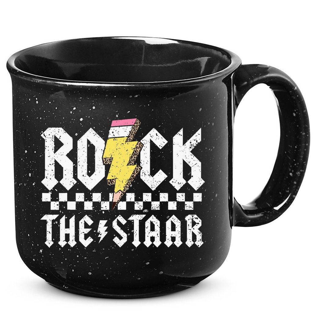Rock The Staar Motivational Testing Day For Teacher Student 15oz Campfire Ceramic Mug