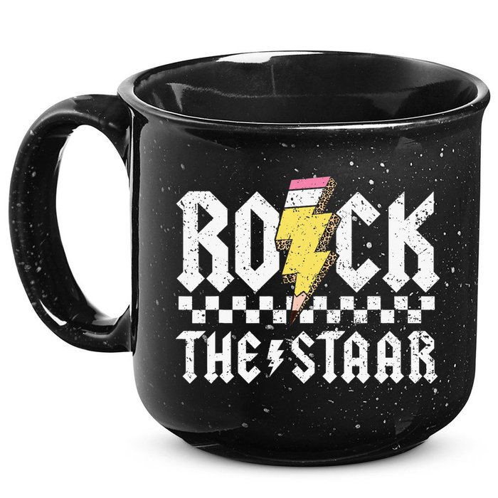 Rock The Staar Motivational Testing Day For Teacher Student 15oz Campfire Ceramic Mug