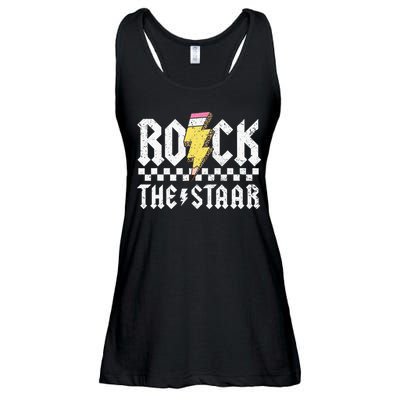 Rock The Staar Motivational Testing Day For Teacher Student Ladies Essential Flowy Tank