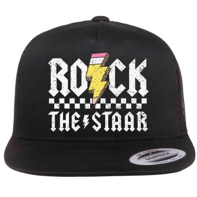 Rock The Staar Motivational Testing Day For Teacher Student Flatbill Hat