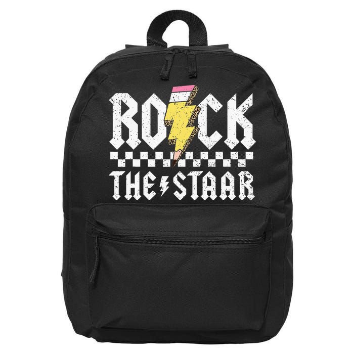 Rock The Staar Motivational Testing Day For Teacher Student 16 in Basic Backpack