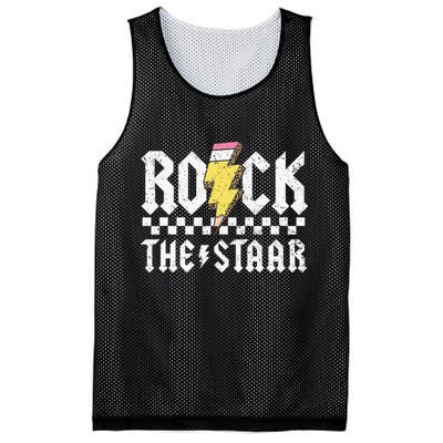 Rock The Staar Motivational Testing Day For Teacher Student Mesh Reversible Basketball Jersey Tank