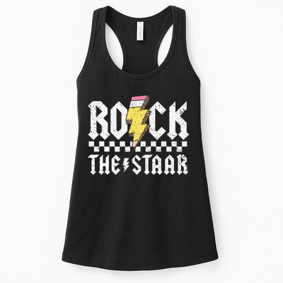 Rock The Staar Motivational Testing Day For Teacher Student Womens Tank Top