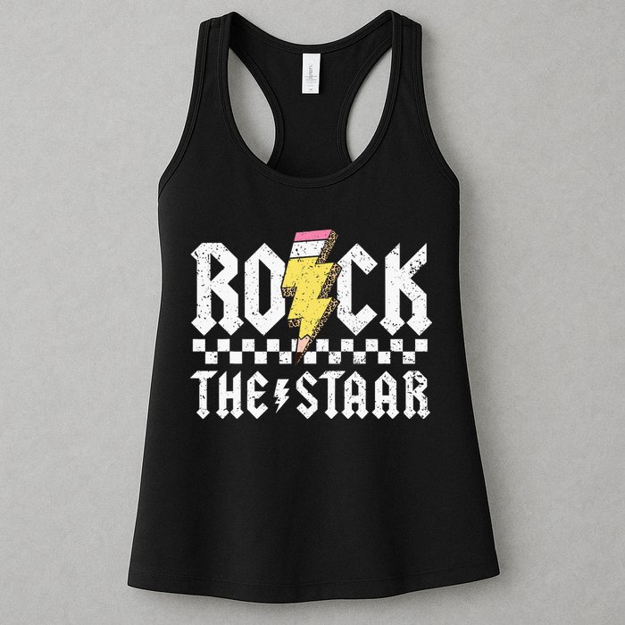 Rock The Staar Motivational Testing Day For Teacher Student Womens Tank Top