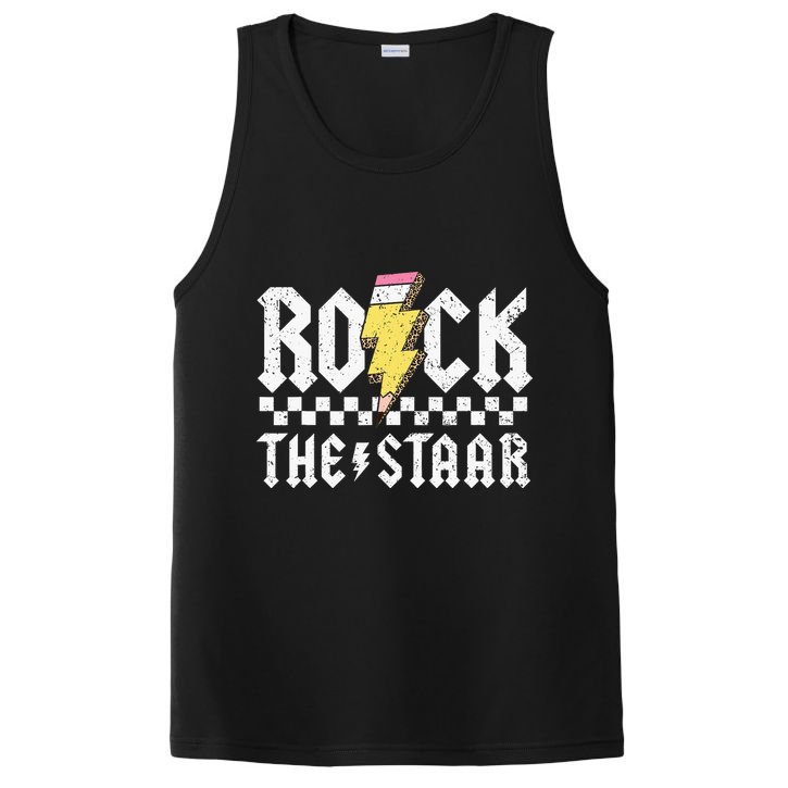 Rock The Staar Motivational Testing Day For Teacher Student PosiCharge Competitor Tank