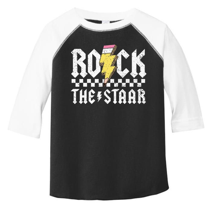 Rock The Staar Motivational Testing Day For Teacher Student Toddler Fine Jersey T-Shirt