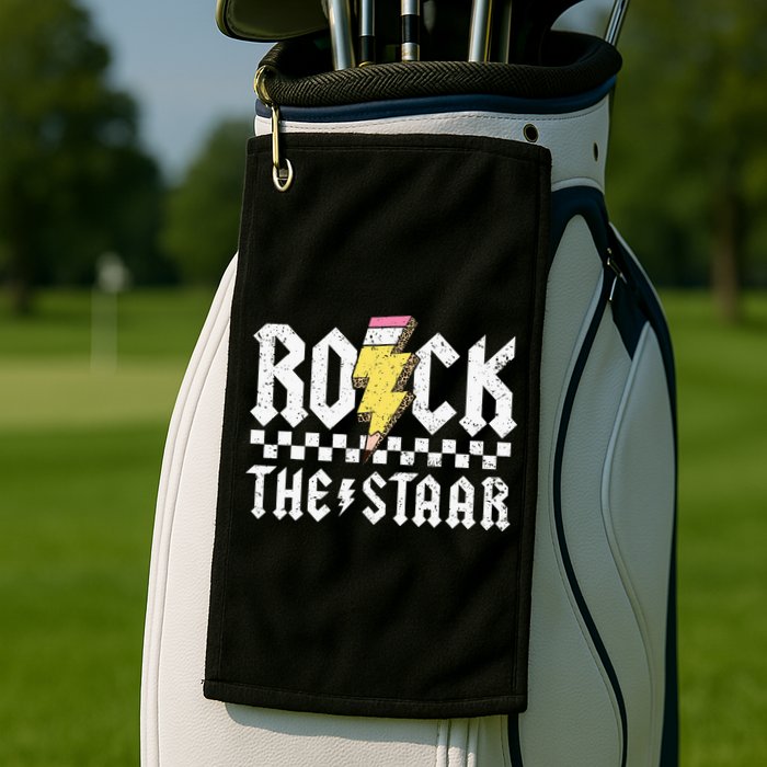 Rock The Staar Motivational Testing Day For Teacher Student Golf Towel