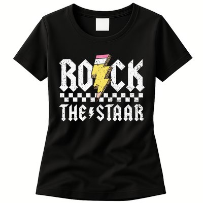 Rock The Staar Motivational Testing Day For Teacher Student Womens T-Shirt