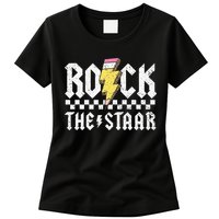 Rock The Staar Motivational Testing Day For Teacher Student Womens T-Shirt