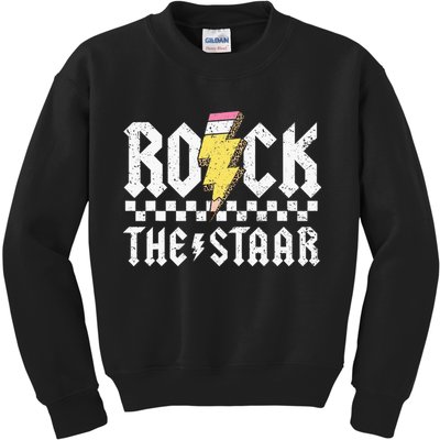 Rock The Staar Motivational Testing Day For Teacher Student Kids Sweatshirt