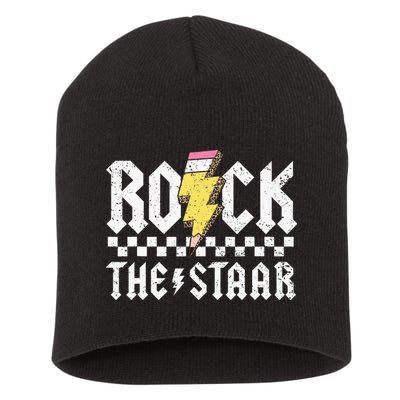 Rock The Staar Motivational Testing Day For Teacher Student Short Acrylic Beanie