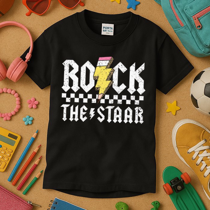 Rock The Staar Motivational Testing Day For Teacher Student Kids T-Shirt