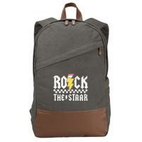 Rock The Staar Motivational Testing Day For Teacher Student Cotton Canvas Backpack