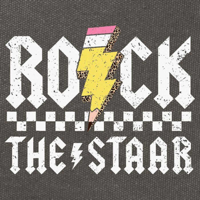 Rock The Staar Motivational Testing Day For Teacher Student Cotton Canvas Backpack