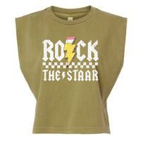 Rock The Staar Motivational Testing Day For Teacher Student Garment-Dyed Women's Muscle Tee